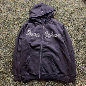 Rocawear Black Zip Up Hoodie (XL)